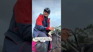 POV: you are teaching a beginner horse rider that wants a deathwish! #edit #equestrian #horse #viral