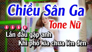 Chiều Sân Ga Karaoke Nhạc Sống Tone Nữ | Trần Kiên Karaoke