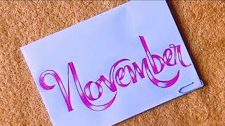 November Calligraphy || how to write november