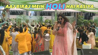 Aaj Biraj Mein Holi Hai Rasiya | Phoolon Ki holi | Saloni Thakkar #haldiceremony