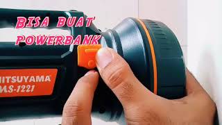 Unboxing Senter Jumbo (Murah) Mitsuyama MS-1221 | 6800mah X 4 baterai | Asli Terang