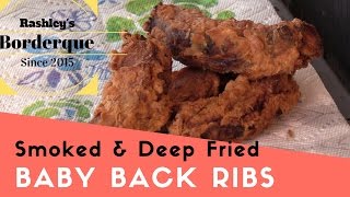 BabyBack Ribs Smoked and Deep Fried -Yoder YS640 & RV Cajun Fryer