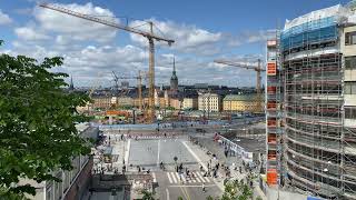 ”Slow TV” Klevgränd/Tunnelbacken facing Slussen. 4k. Subscribe for more!