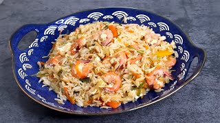 কম উপকরনে চিংড়ি ফ্রাইড রাইস ।। Egg Prawn Fried Rice