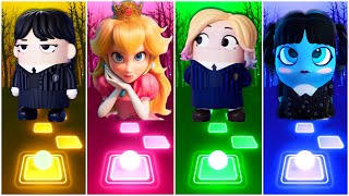 WEDNESDAY BLOODY MARY VS PRINCESS PEACH VS ENID SINCLAIR VS WEDNESDAY CARTOON