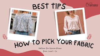 How to pick your fabric, Pattern for Geneva blouse from Liesel + Co.