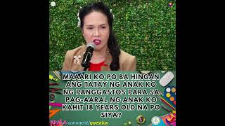 PWEDE KO PO BA HINGAN NG PAMPA-ARAL ANG TATAY NG ANAK KO KAHIT 18 YEARS OLD NA PO ANG ANAK NAMIN?