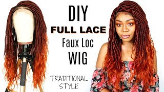 HOW To: Full Lace Goddess Locs Wig w/ Human Hair Ends | Start to Finish Detailed Tutorial