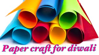 DIY 5 art and craft using paper / paper cutting ideas for diwali - paper jhallar