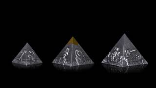 2024 Djibouti 3 Coin Pyramids of Giza Shape Minted Silver Coin Collection