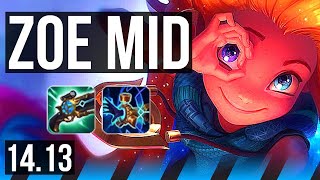 ZOE vs YONE (MID) | 9/1/4, 900+ games | EUW Master | 14.13