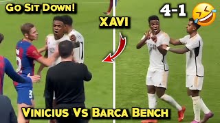 Vinicius Junior Mocking Barcelona's Bench 🤣