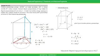 Zadanie 34 | Matematyka - Matura Poprawkowa | Sierpień 2017