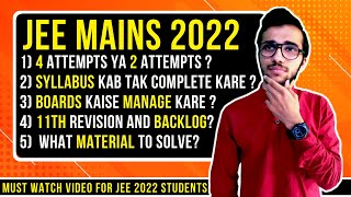 JEE Mains 2022 | Single video for all your Doubts | Must Watch for JEE 2022 Aspirants