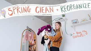 Spring Clean & Reorganize with me + buy my clothes! | Kiara Madisen