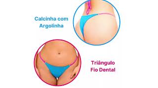 Biquini Panicat Top Lacinho Calcinha Fio Dental Argolas Douradas