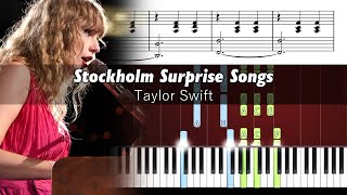 Taylor Swift - Stockholm Surprise Songs - Accurate Piano Tutorial with Sheet Music