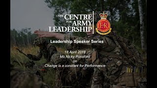 CAL Speaker Series - Change is a Constant for Performance