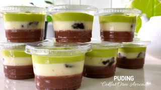 PUDING 3 RASA COKLAT OREO AVOCAD #puding #viral ENAK BANGET