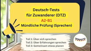 Deutsch Tests für Zuwanderer(DTZ) A2-B1Mündliche Prüfung(Sprechen) (2023) #german2you #deutschlernen