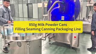 850g Milk Powder Cans Tins Filling Seaming Canning Packaging Line(Filling & Seaming & Collertor)