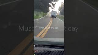 Loaded Gravel Truck all over the Road.