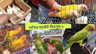 হাটে প্রচুর স্পেশাল পাখি এসেছে | সান , Lory,ককাটেল ,| মিরপুর ১ পাখির হাট  | Mirpur Pakhir Hat