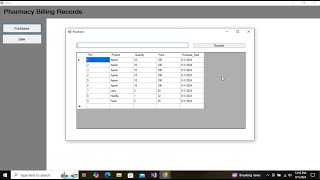 Pharmacy Billing Record Software Using Vb.Net