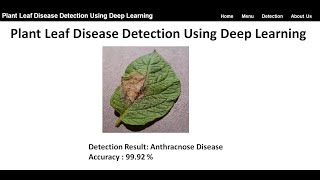 Plant Leaf Disease Detection Using Deep Learning CNN Python Project | Plant Disease Classification