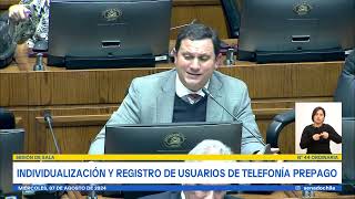 Proyecto de Ley registro de datos de usuarios de servicios de telefonía en la modalidad de prepago