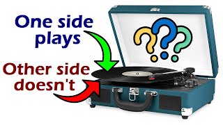 Vinyl record plays slow or only on one side? - How to fix!