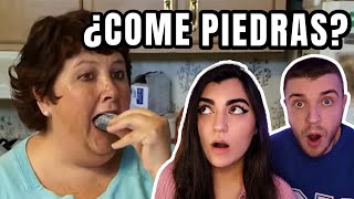 ESPAÑOLES REACCIONAN A MI EXTRAÑA ADICCION |😱ESTA MUJER ES ADICTA A COMER PIEDRAS😱