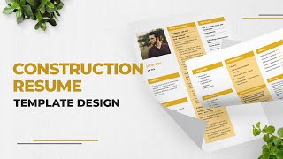 Construction Resume Template Design