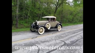 1931 Ford Model A Deluxe Roadster Convertible SOLD www.petersmotorcars.com