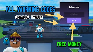 All Working Codes In Criminal Tycoon (March 2024) (Roblox)