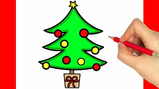 COME DISEGNARE UN ALBERO DI NATALE