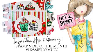 #N2SMerryMugs N2S October Stamp/Die Set - Hop & Giveaway: Drink & Be Merry - 3 Cards From 1 Stamp!