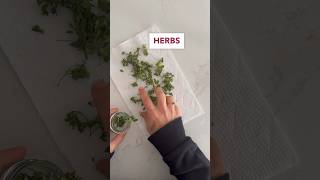 Do this to use fresh herbs later before they go bad. #shorts #cooking #kitchenhacks #cookinghacks