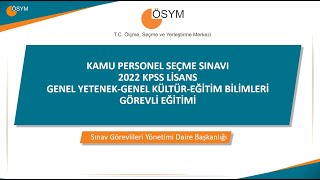 2022 KPSS GK GY Eğitim Bilimleri Görevli Eğitim Sunumu