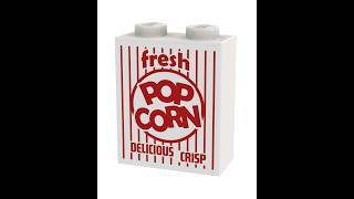 LEGO Popcorn Box- Let’s print that! #lego #popcorn #movies