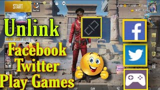 How to Unlink PUBG Mobile from Facebook/ Twitter/ Play Games| Add Another Facebook Account in PUBG