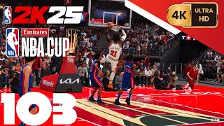 NBA 2K25 =My Career= [PC] (4K) EP103 {2nd Year} {NBA Cup: East Quarterfinals} {Pistons @ Bulls}