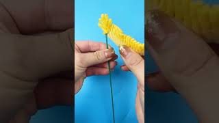 new art about today|interesting yellow soft paper Craft decorate room video|#shorts #craft #yutube