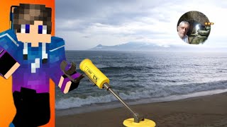 USAMOS UM DETECTOR DE METAIS PARA ACHAR COISAS VALIOSAS NA PRAIA @GaiottoDetectorismoLazer