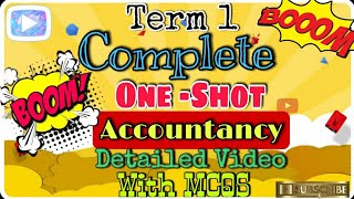 one shot complete ACCOUNTANCY important topics for tomorrow's exam term 1