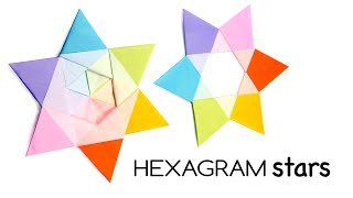 Modular Origami Hexagram Stars Tutorial - DIY - Paper Kawaii