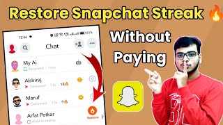 How To Restore Snapchat Streak Without Paying | Recover Snapchat Streak For Free