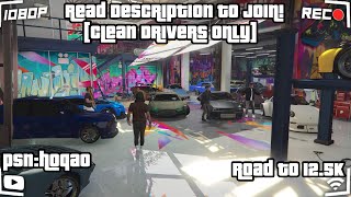 (LIVE) GTA V ONLINE PS4 CarMeet Live|Racing|Cruising|Stunt Jobs|OldGen|Road To 12K+|🚨