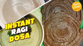 Instant Ragi Flour Dosa | Simple Ragi Dosa