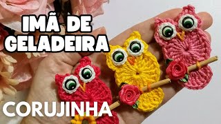 [Que fofura] Imã de geladeira corujinha crochê